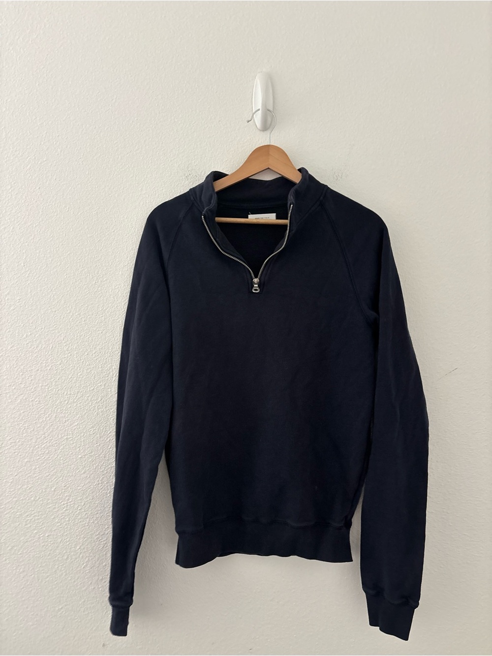 Made for italic navy 1/4 zip up sweater